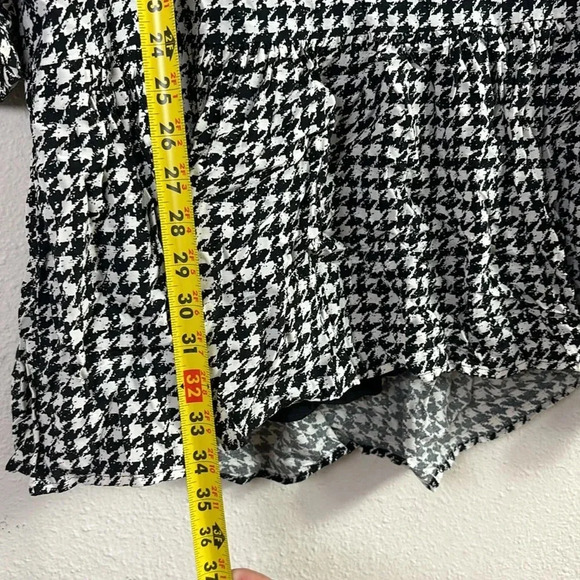 Maeve by Anthropologie Sterling Houndstooth Tunic Dress Black White size Small - Picture 13 of 16